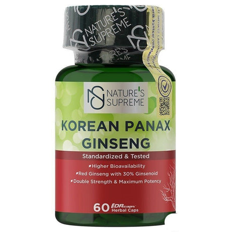 Nature's Supreme Korean Panax Ginseng 60 Tablets - TryAladdin