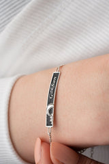 Nereze | Moon and Sun Harmony Personalized Couple Name Bracelet (2 Pieces) - TryAladdin