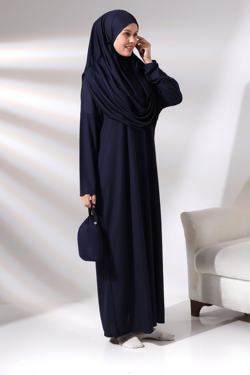 One Piece Prayer Dress - Navy Blue - TryAladdin