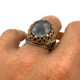 Onyx Men's Silver Ring - TryAladdin