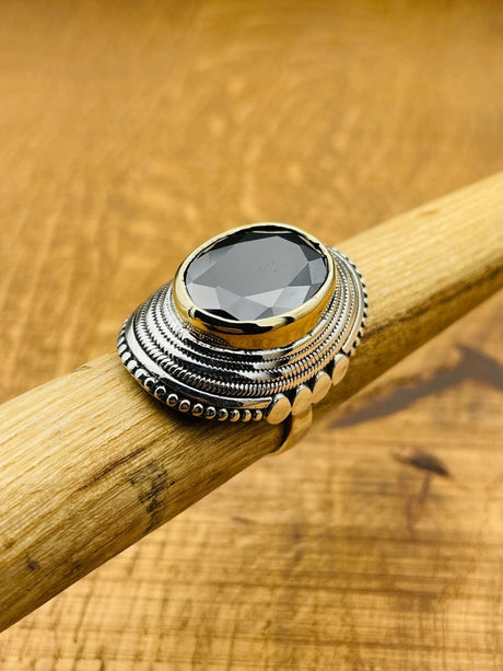 Onyx Silver Ring - TryAladdin