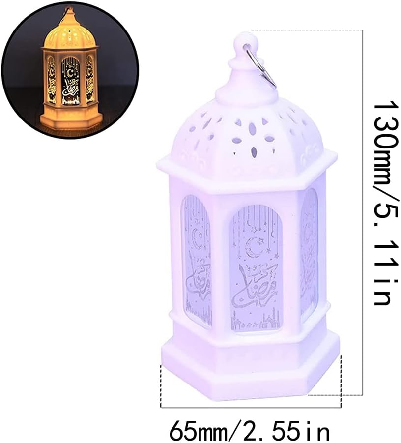 Oval Ramadan Lantern with Ceiling Shades(White) - TryAladdin