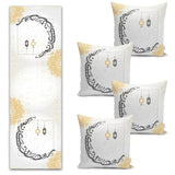 Ramadan Kareem Specially Designed Runner and Cushion Pillow Cover Set - TryAladdin