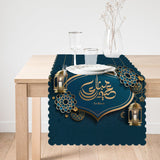 Real Homes | Happy Eid Arabic Motif Digital Printed Runner & Cushion Cover Set - TryAladdin