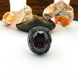 Red Ruby Oval Ring - TryAladdin