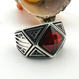 Red Ruby Stone Men's Ring - TryAladdin