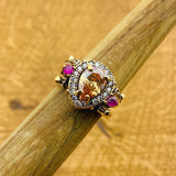 Reversible Amethyst and Citrine Ring - TryAladdin