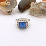 Sapphire Squared Stone Ring - TryAladdin