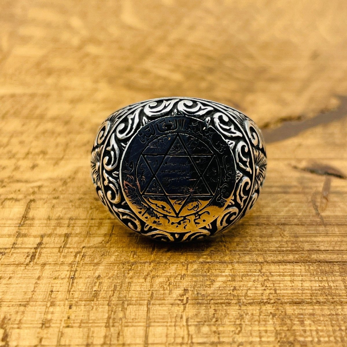 Seal Of Solomon Silver Men's Ring - TryAladdin