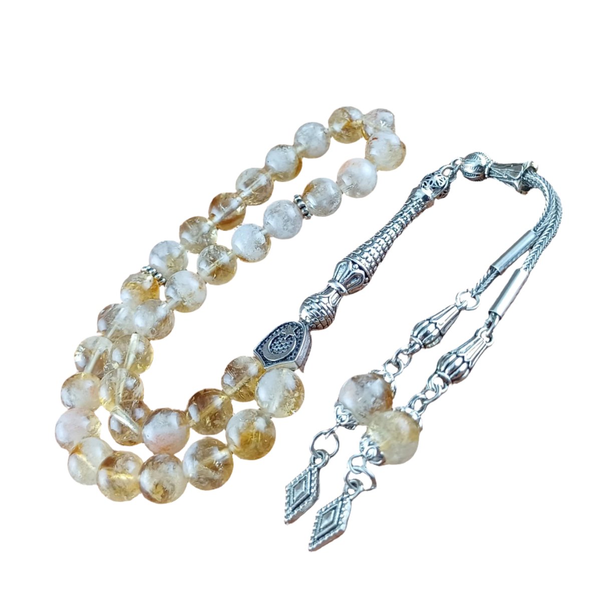 Selderesi | 33 Beads Citrine Natural Stone Tasbih - TryAladdin