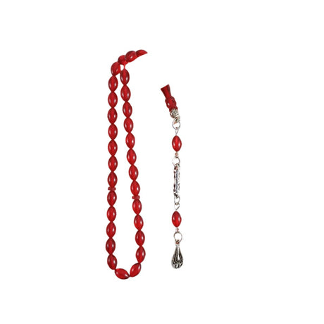 Selderesi | Mini Size Red Fire Amber Tasbih - TryAladdin