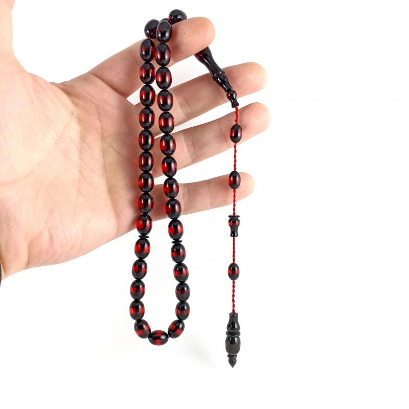 Selderesi | Red Fire Amber Tasbih with Master Craftsmanship System - TryAladdin