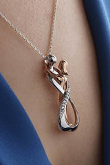 Taki | Silver Original Infinity Cuddling Couple Necklace with Stones - TryAladdin