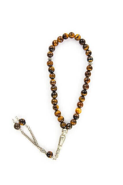 Tiger Eye Ceyt Stone 33 Beads Tasbih - TryAladdin