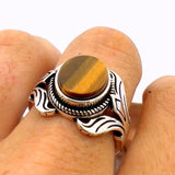 Turkish Tiger's Eye Men's Ring - TryAladdin