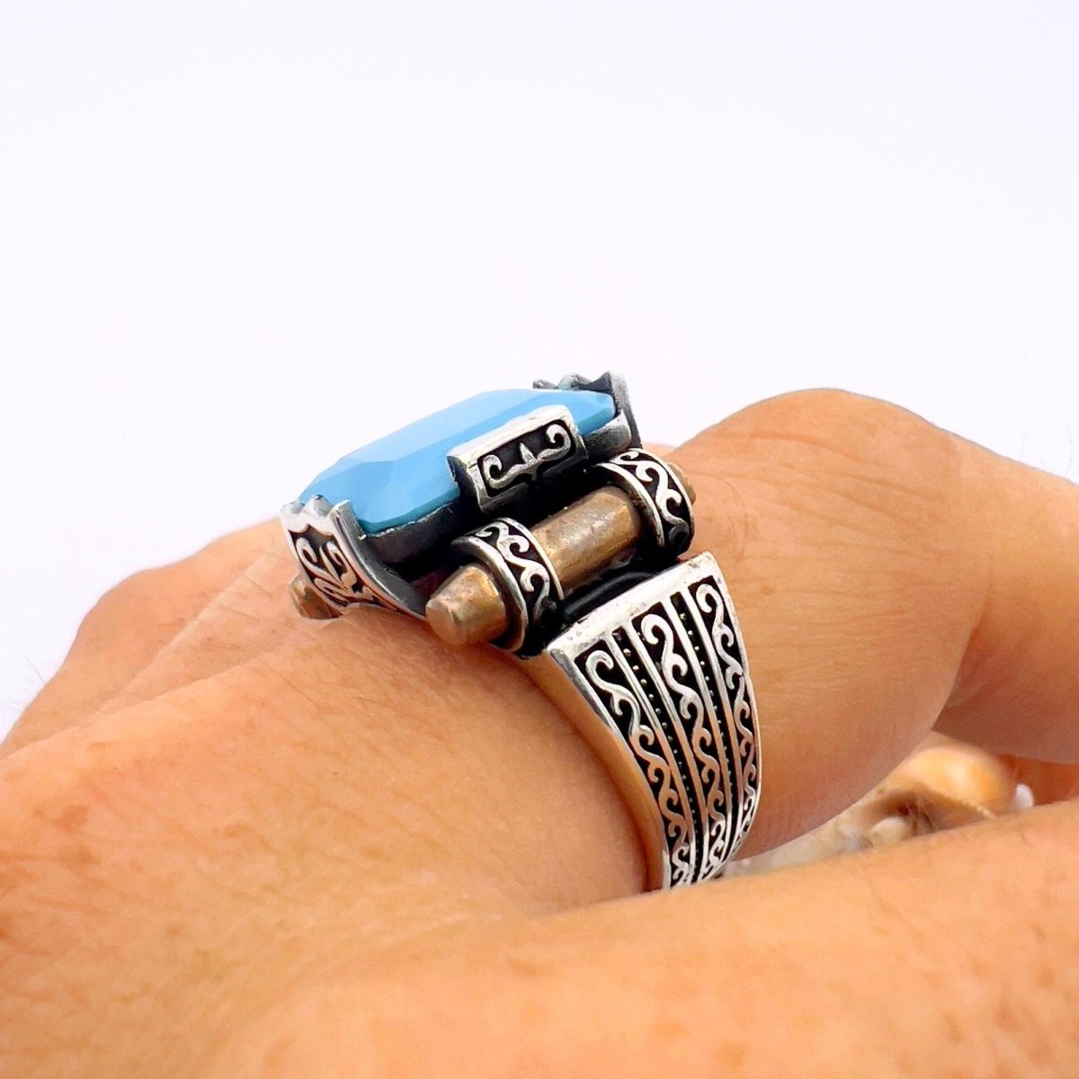 Turquoise Men's Ring - TryAladdin