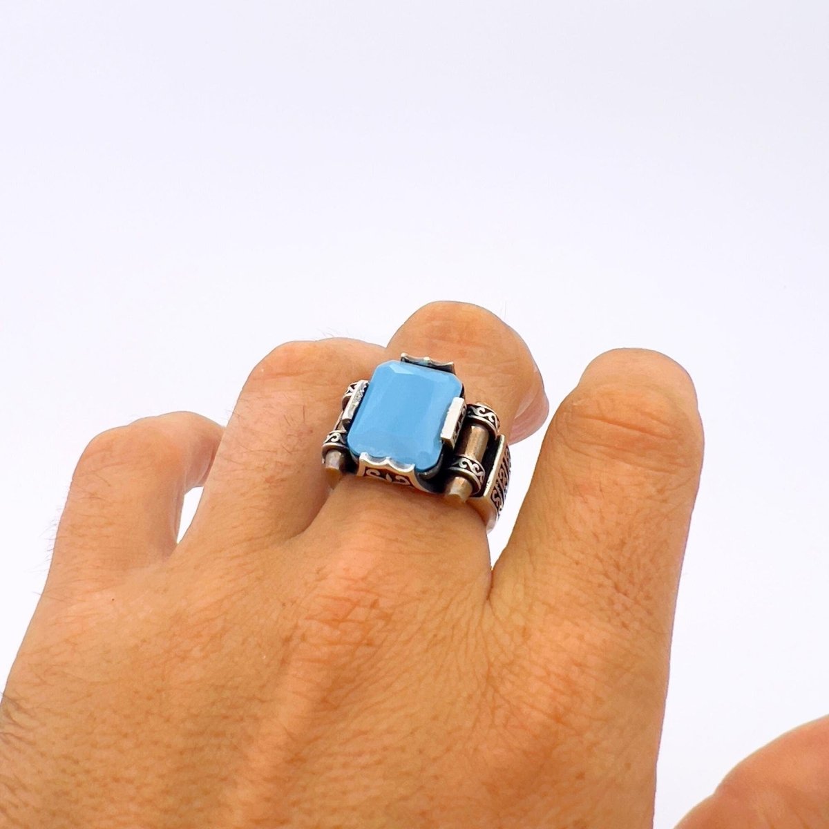 Turquoise Men's Ring - TryAladdin