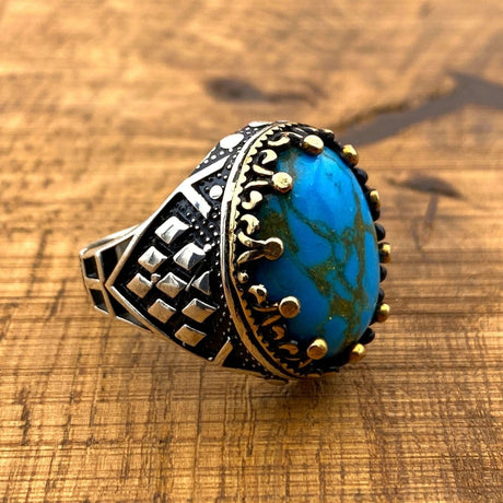 Turquoise Men's Ring - TryAladdin