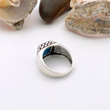 Turquoise Men's Silver Ring - TryAladdin