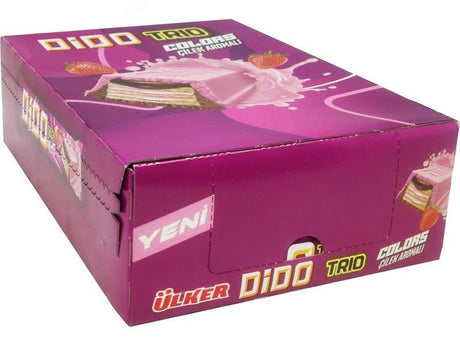 Ulker | Dido Trio Colors Chocolate Covered Wafer Bar Strawberry Flavour - TryAladdin