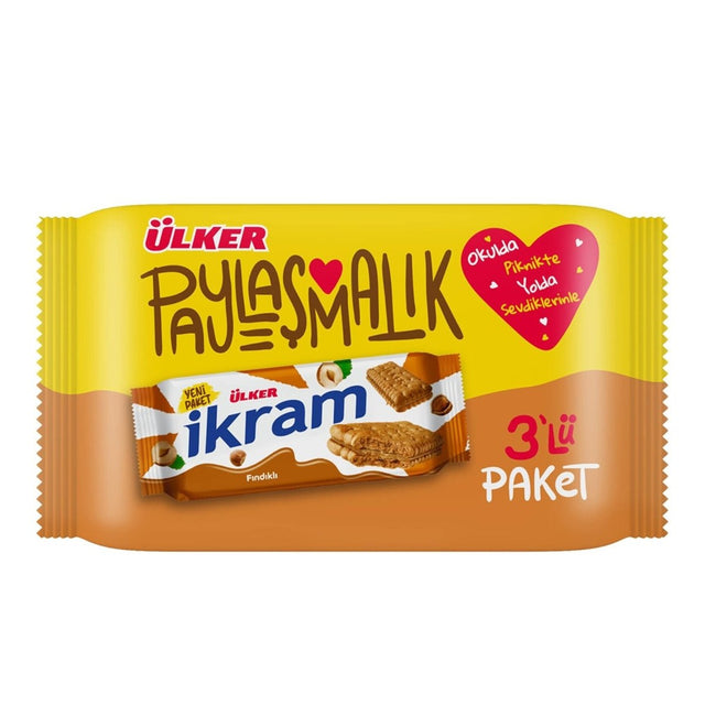 Ulker | Ikram Biscuits with Hazelnut Cream 3x84g - TryAladdin