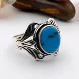 Unisex Blue Turquoise Stone Ring - TryAladdin