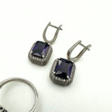 Women's Amethyst Silver Jewelry Set - TryAladdin