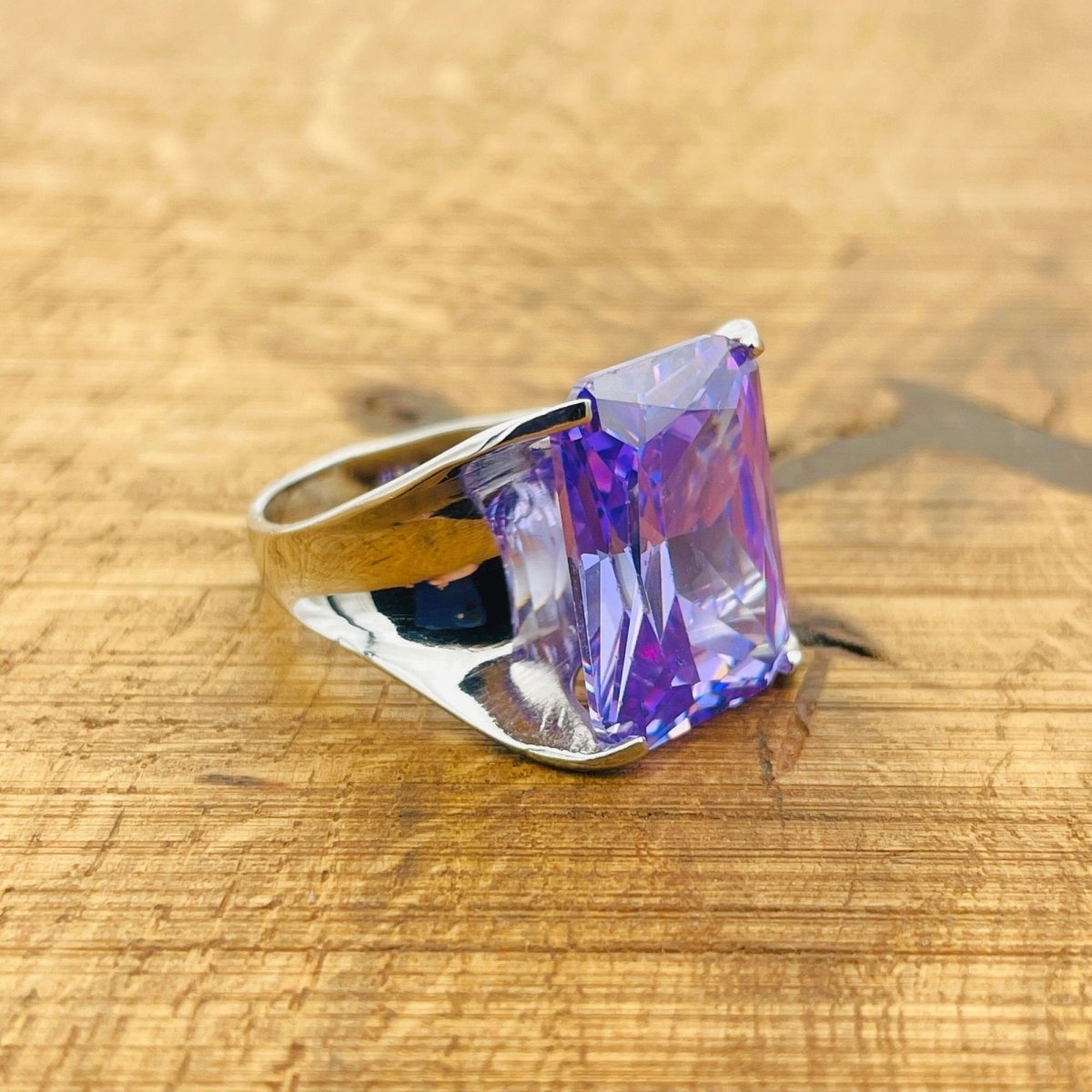 Women's Amethyst Stacking Ring - TryAladdin