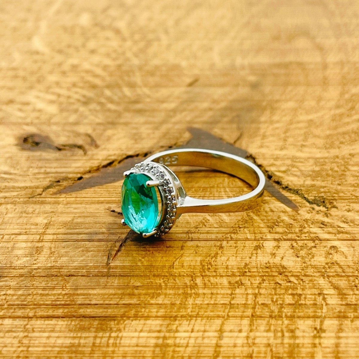 Women's Aquamarine Minimalist Ring - TryAladdin