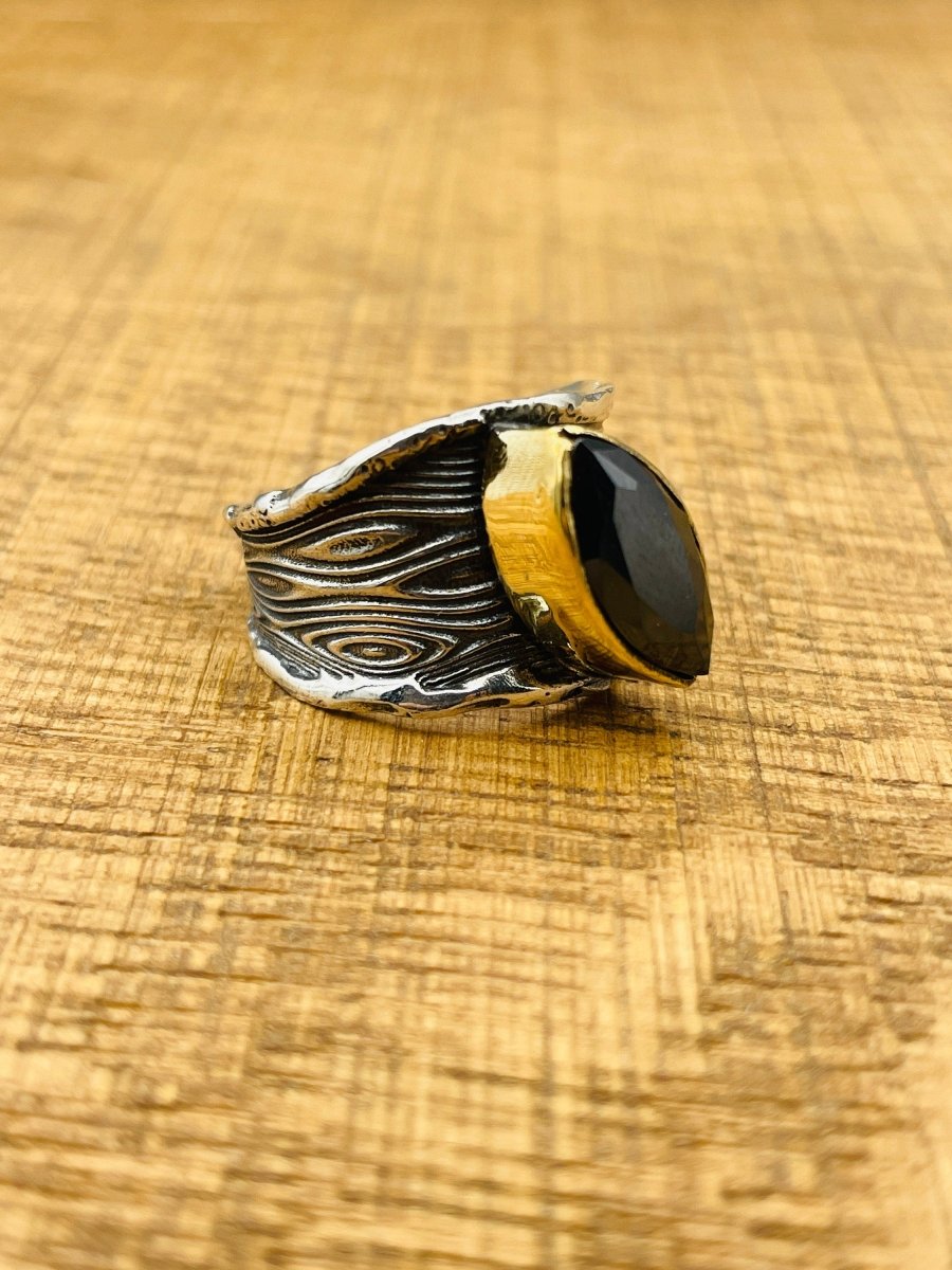 Women's Black Onyx Silver Ring - TryAladdin