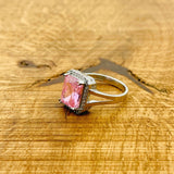 Women's Morganite Silver Ring - TryAladdin