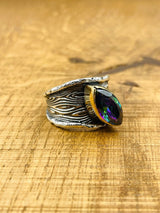 Women's Mystic Topaz Silver Ring - TryAladdin