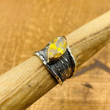 Women's Yellow Stone Silver Ring - TryAladdin