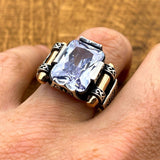 Zircon Stone Silver Men Ring - TryAladdin