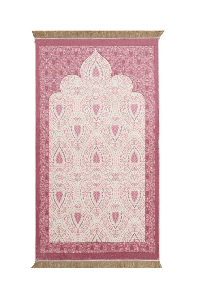 Bursa Ipek | Pink Bamboo Carpet Prayer Rug - TryAladdin