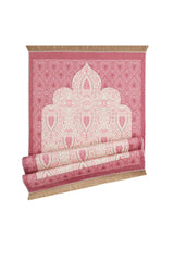 Bursa Ipek | Pink Bamboo Carpet Prayer Rug - TryAladdin