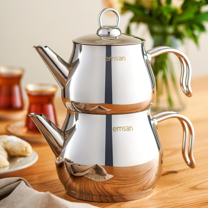 Emsan Lina Midi Tea Set Stainless Steel - TryAladdin