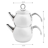 Karaca Adelya Induction Base Mini Metal Teapot Set - TryAladdin