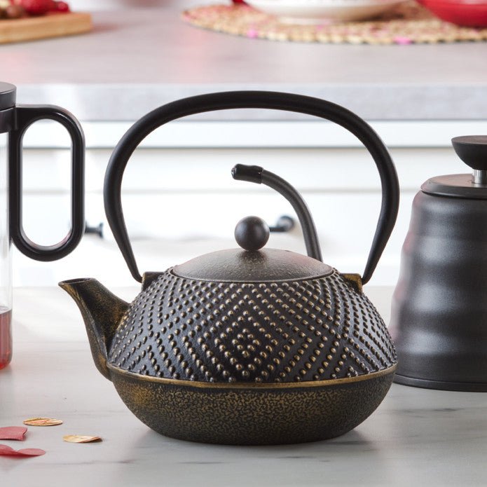 Karaca Cast Iron Teapot in Dark Gold - TryAladdin