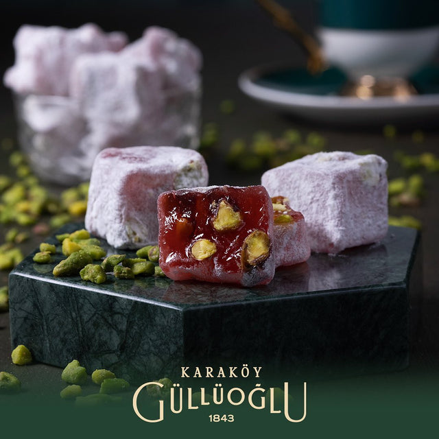 Karakoy Gulluoglu | Turkish Delight with Pomegranate and Pistachio - TryAladdin