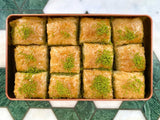 Koskeroglu | Square Baklava with Pistachio in Gift Metal Box - TryAladdin