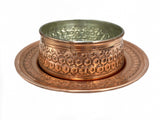 Lavina | Copper Soup & Asure Bowl and Plate - TryAladdin