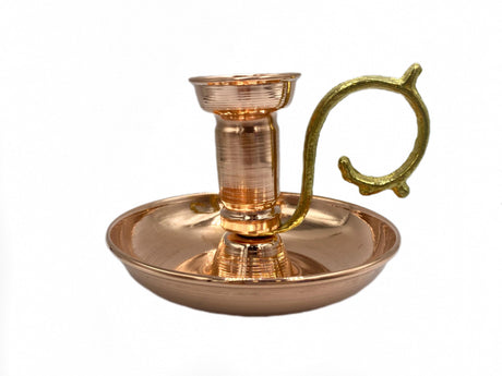 Lavina | Copper Traditional Candle Holder Copper Gold (9 cm) - TryAladdin