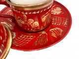 Lavina | Copper Turkish Coffee Cup with Lid Erzincan Design - TryAladdin