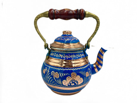 Lavina | Copper Turkish Teapot with Erzincan Design - TryAladdin