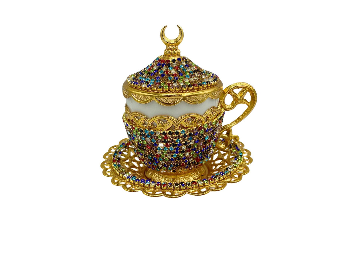 Lavina | Turkish Coffee Cup With Bead Design - TryAladdin