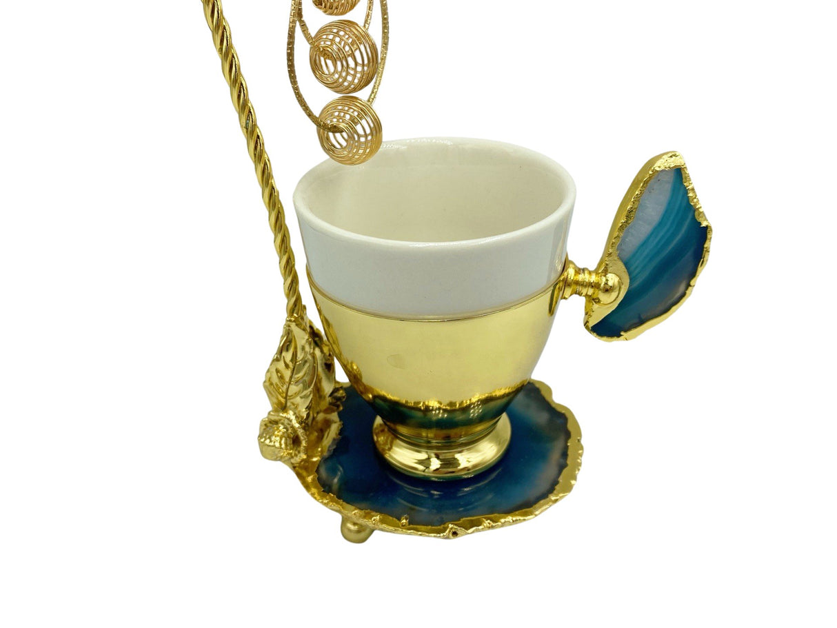 Lavina | Turkish Coffee Cup With Dangling Flower Design - TryAladdin