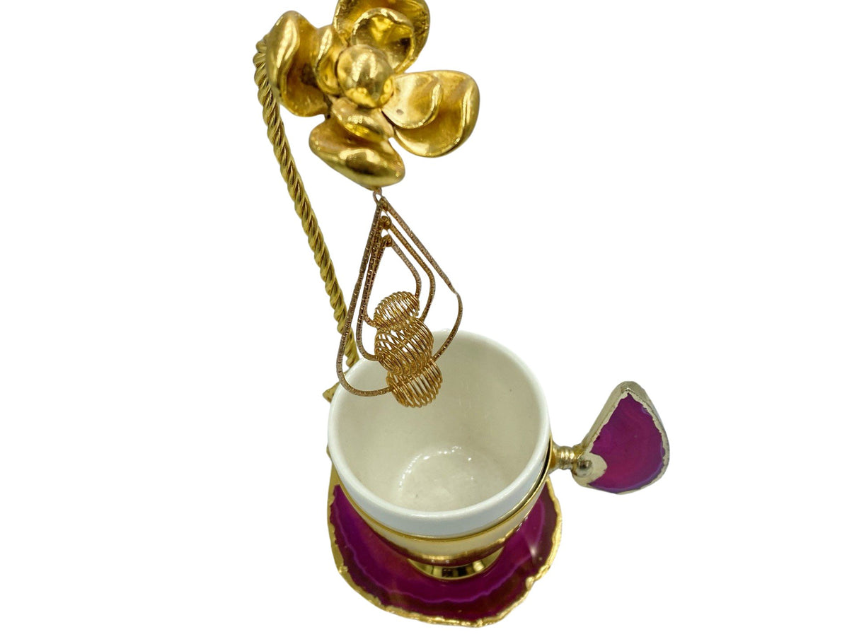 Lavina | Turkish Coffee Cup With Dangling Flower Design - TryAladdin