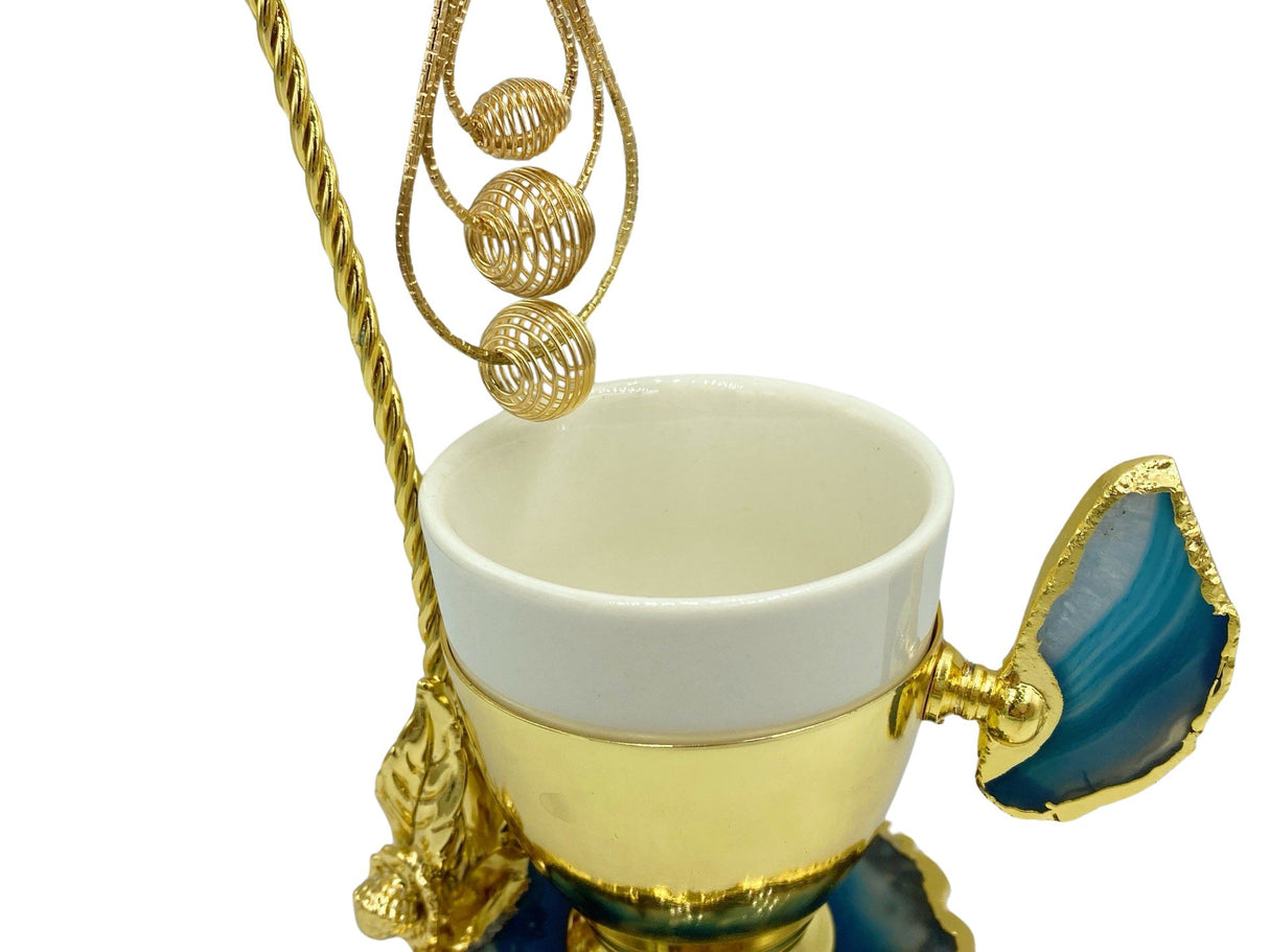 Lavina | Turkish Coffee Cup With Dangling Flower Design - TryAladdin