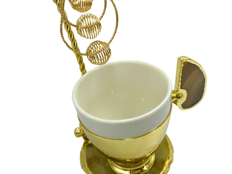 Lavina | Turkish Coffee Cup With Dangling Flower Design - TryAladdin